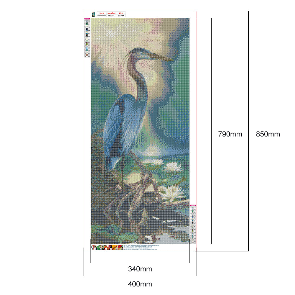 Crane - Full Square Drill Diamond Painting 40*85CM