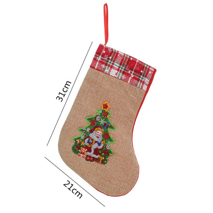 Christmas Drill Diamond Painting Socks Gifts Candy Stocking Goodie Filler