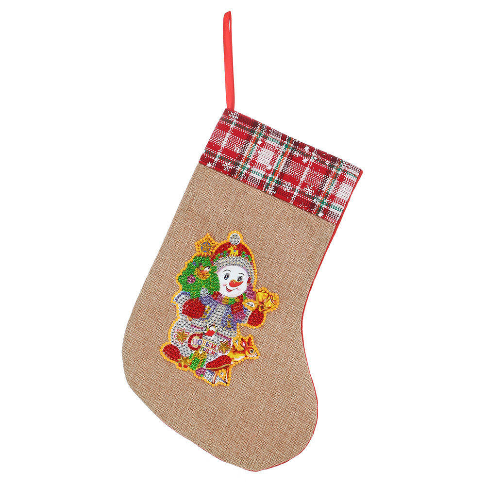 Christmas Drill Diamond Painting Socks Gifts Candy Stocking Goodie Filler