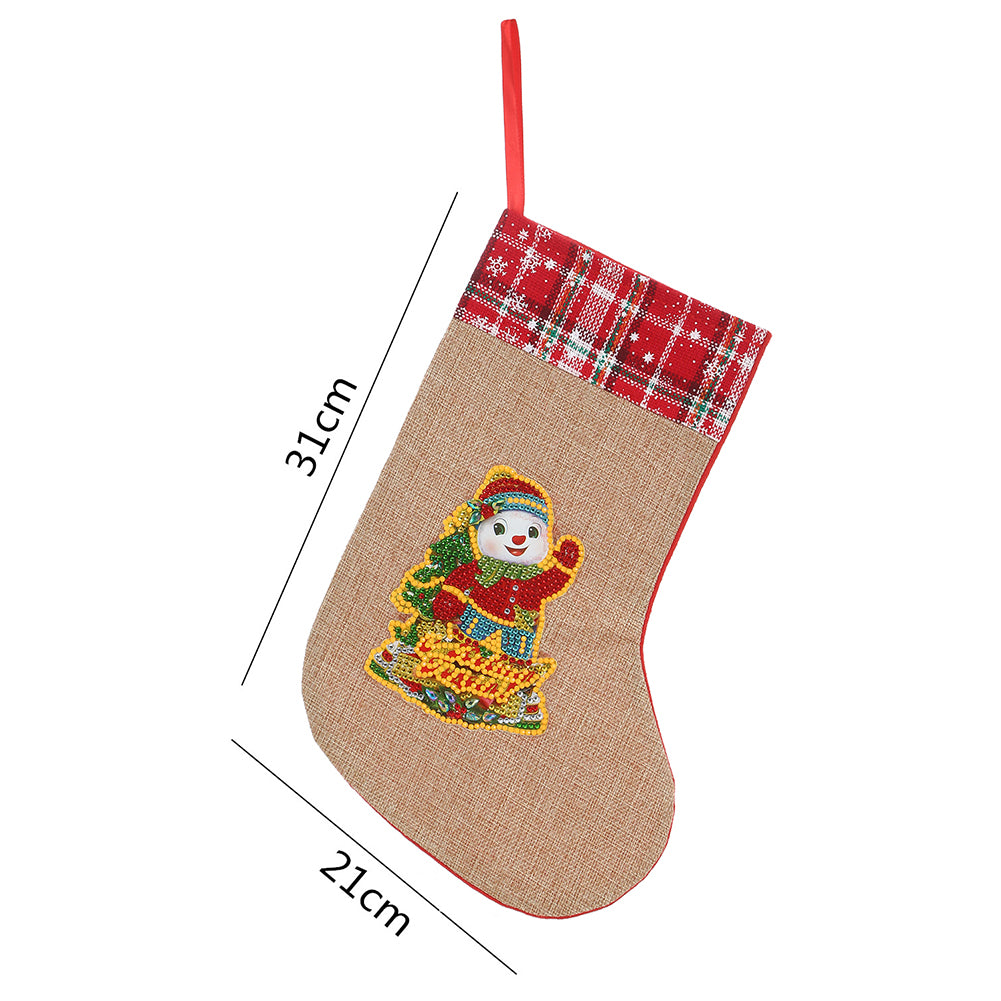 Christmas Drill Diamond Painting Socks Gifts Candy Stocking Goodie Filler