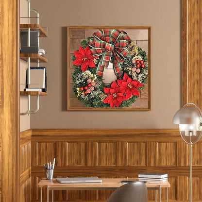 Christmas Wreath - Full Round Drill Diamond Painting 40*40CM