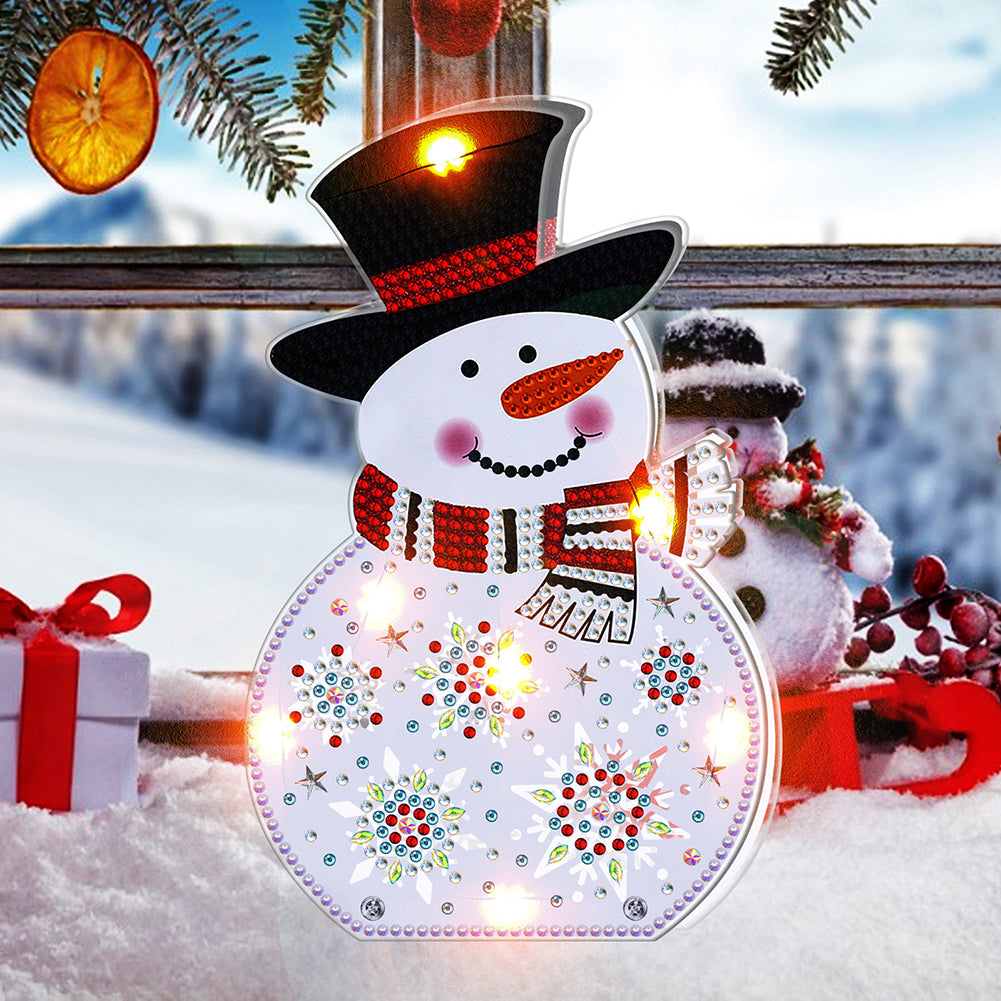 DIY Diamond Painting LED Christmas Light Double-side Drill Night Lamp Decor