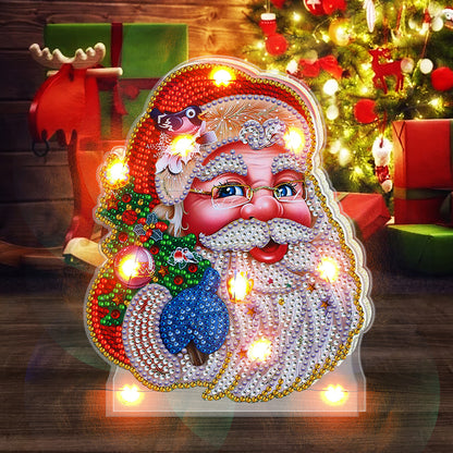 DIY Diamond Painting LED Christmas Light Double-side Drill Night Lamp Decor