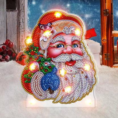 DIY Diamond Painting LED Christmas Light Double-side Drill Night Lamp Decor