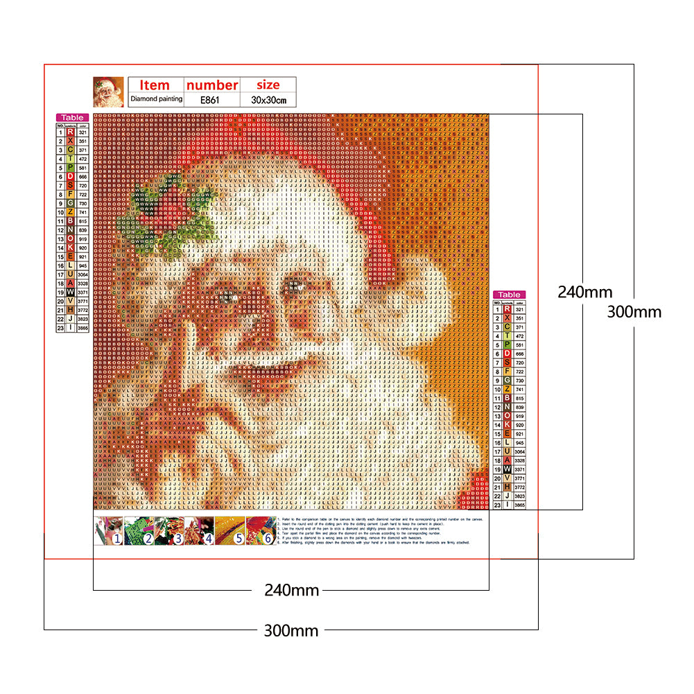 Santa Claus - Full Round Drill Diamond Painting 30*30CM