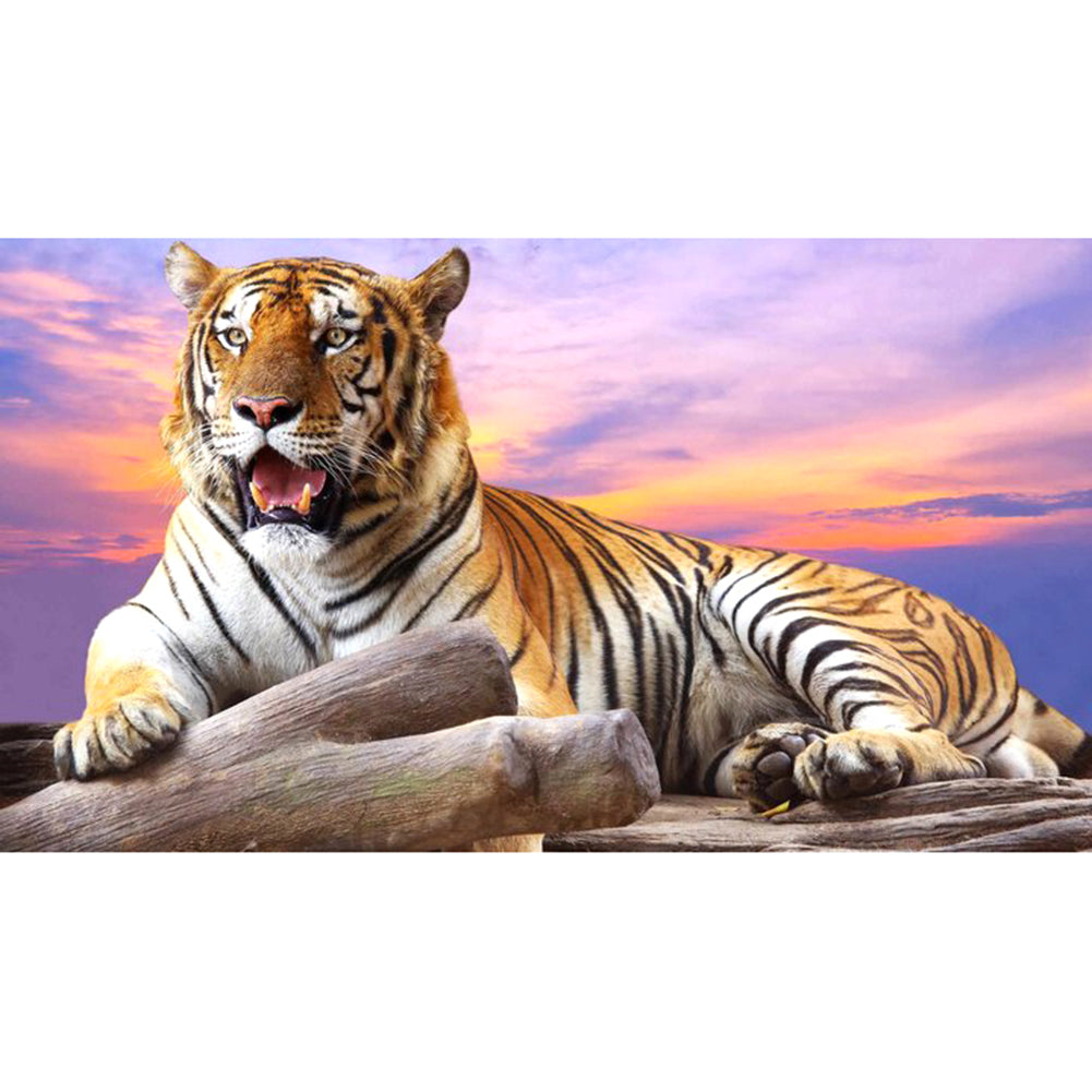 Big Tiger - Full Round Drill Diamond Painting 50*30CM