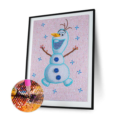 Cartoon Snowman - Special Shaped Drill Diamond Painting 30*40CM