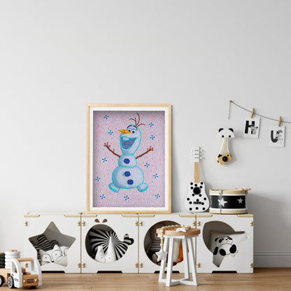 Cartoon Snowman - Special Shaped Drill Diamond Painting 30*40CM