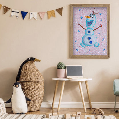 Cartoon Snowman - Special Shaped Drill Diamond Painting 30*40CM