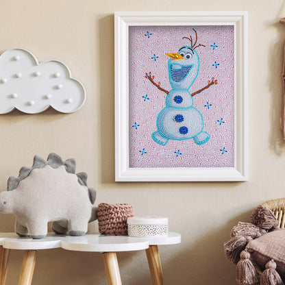 Cartoon Snowman - Special Shaped Drill Diamond Painting 30*40CM