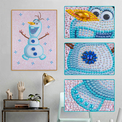 Cartoon Snowman - Special Shaped Drill Diamond Painting 30*40CM