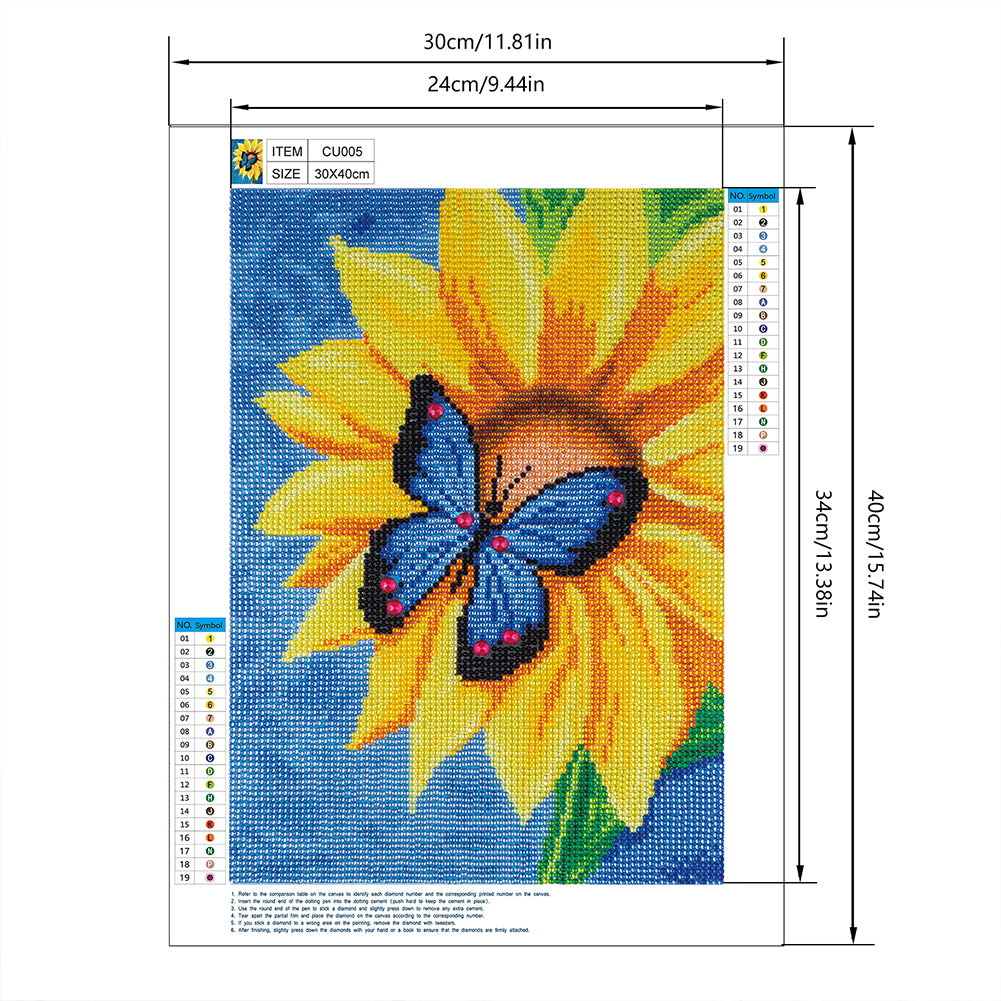 Butterfly - Special Shaped Drill Diamond Painting 30*40CM