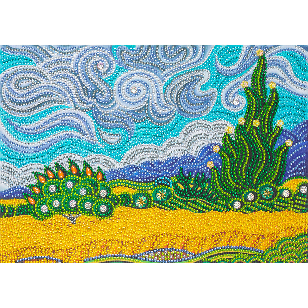 Wheat Field - Special Shaped Drill Diamond Painting 40*30CM