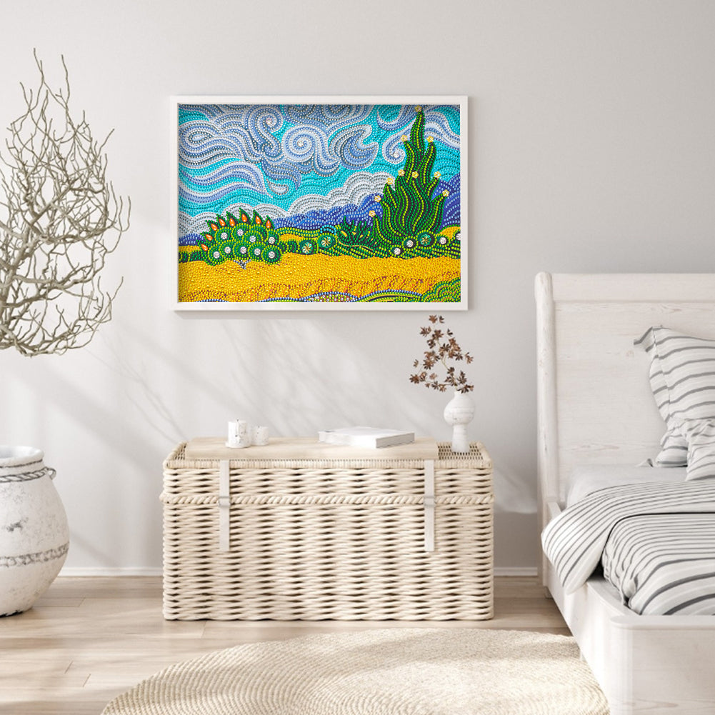 Wheat Field - Special Shaped Drill Diamond Painting 40*30CM