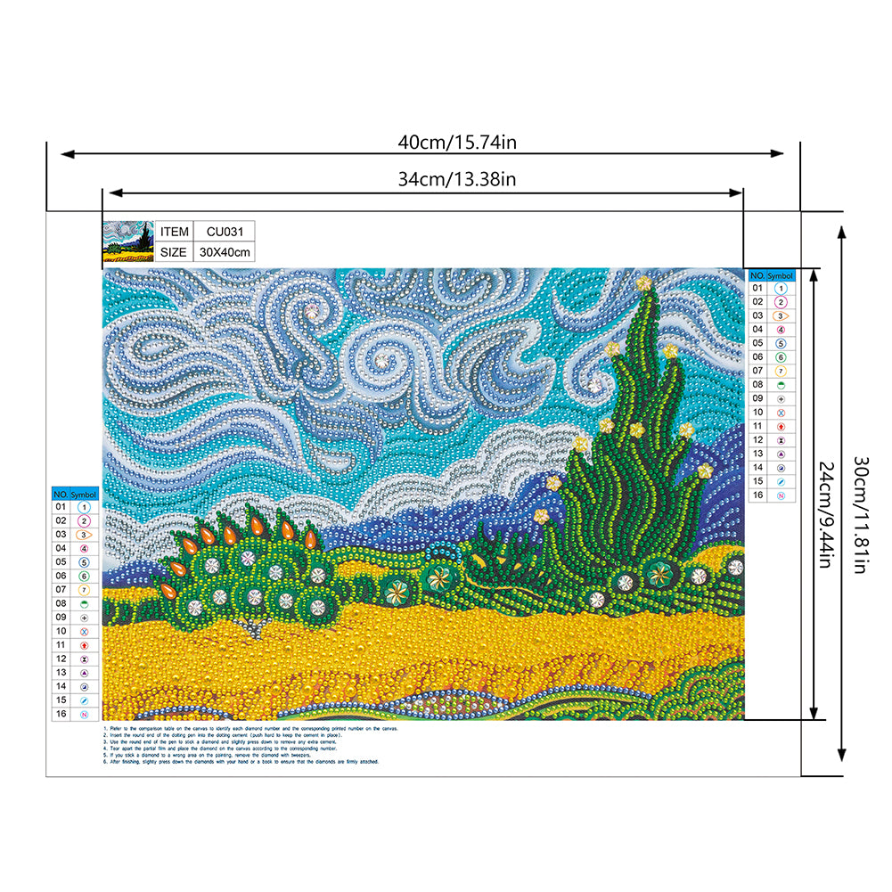 Wheat Field - Special Shaped Drill Diamond Painting 40*30CM