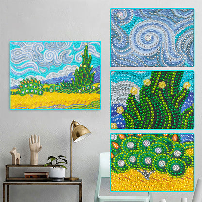 Wheat Field - Special Shaped Drill Diamond Painting 40*30CM