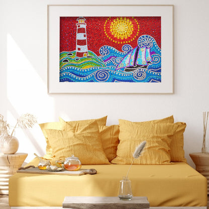 Lighthouse - Special Shaped Drill Diamond Painting 40*30CM