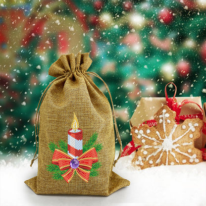 DIY Point Drill Diamond Painting Drawstring Candy Gift Bag Christmas Decor