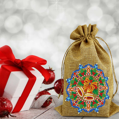 DIY Point Drill Diamond Painting Drawstring Candy Gift Bag Christmas Decor