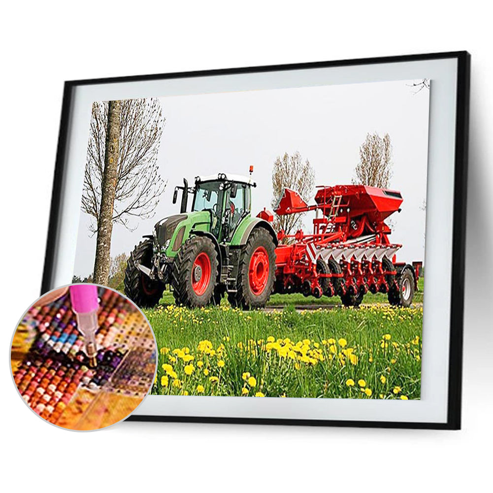 Excavator - Full Round Drill Diamond Painting 40*30CM