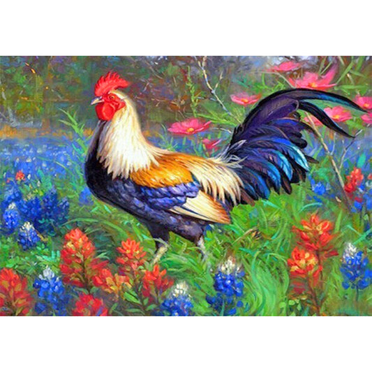 Rooster - Full Round Drill Diamond Painting 40*30CM