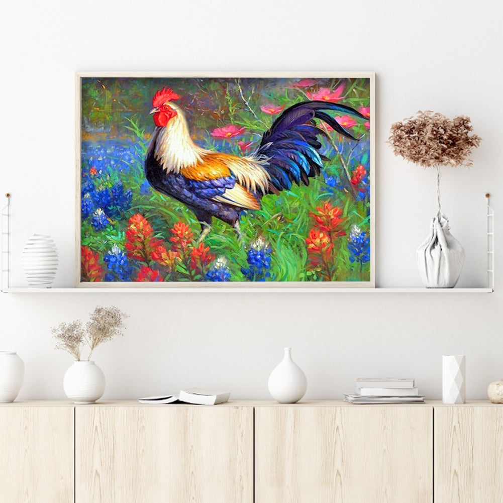 Rooster - Full Round Drill Diamond Painting 40*30CM