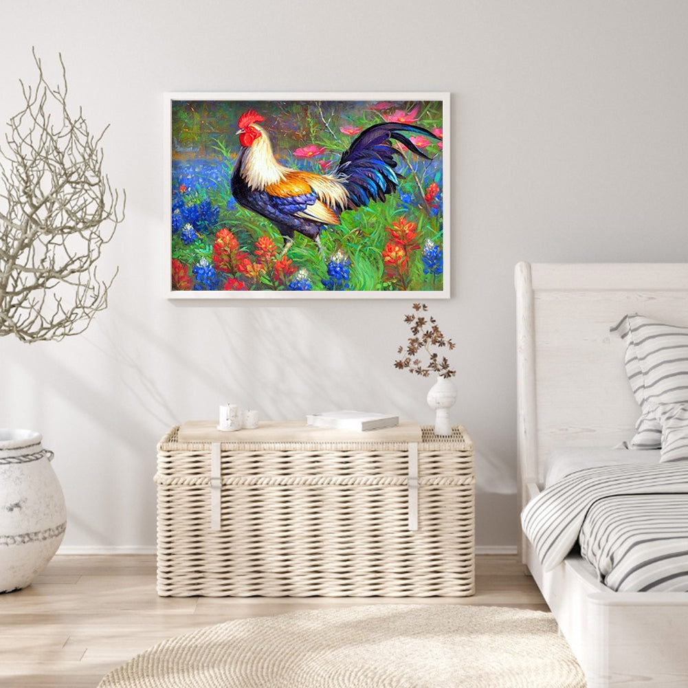 Rooster - Full Round Drill Diamond Painting 40*30CM