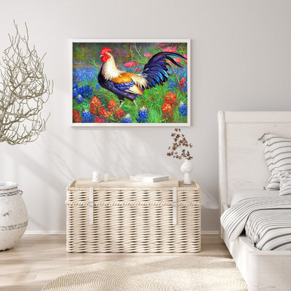 Rooster - Full Round Drill Diamond Painting 40*30CM