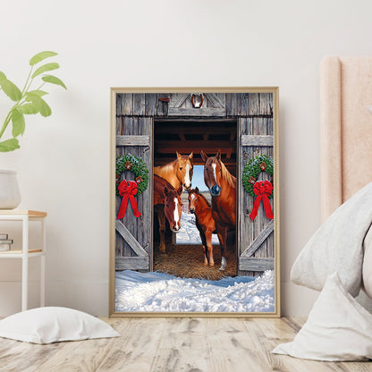 Christmas Racecourse - Full Round Drill Diamond Painting 30*40CM