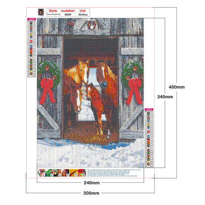 Christmas Racecourse - Full Round Drill Diamond Painting 30*40CM