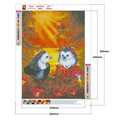 Hedgehog - Full Round Drill Diamond Painting 30*40CM