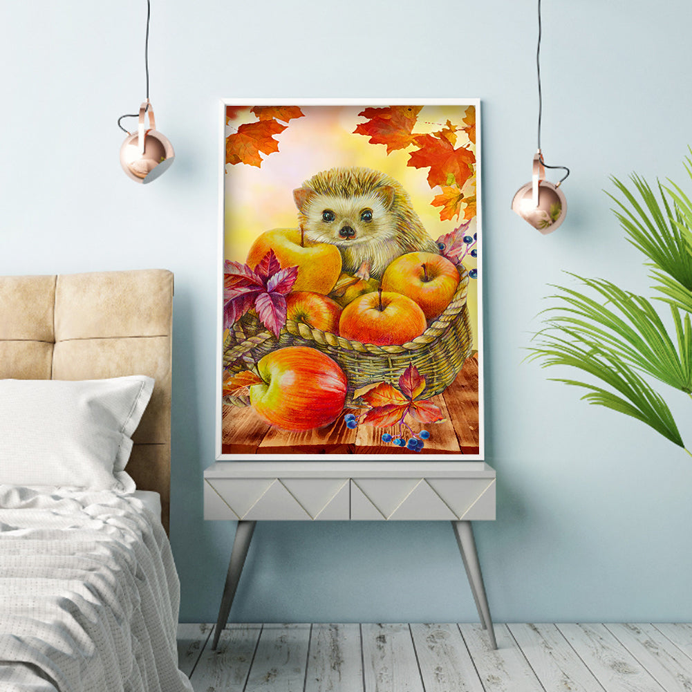 Hedgehog - Full Round Drill Diamond Painting 30*40CM