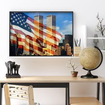 Twin Towers - Full Round Drill Diamond Painting 40*30CM