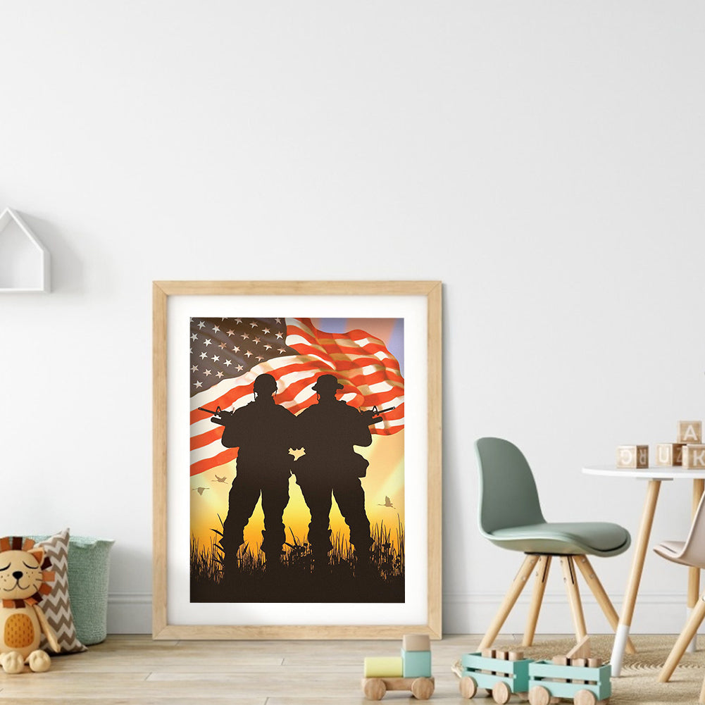 Flag - Full Round Drill Diamond Painting 30*40CM