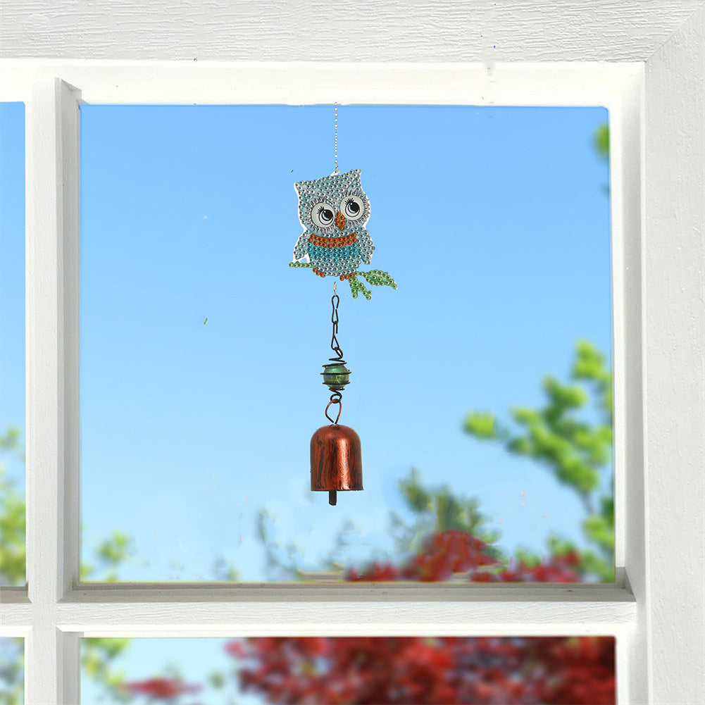 5D DIY Diamond Painting Wind Chime Bell Pendant Art Mosaic Kit Home Decor