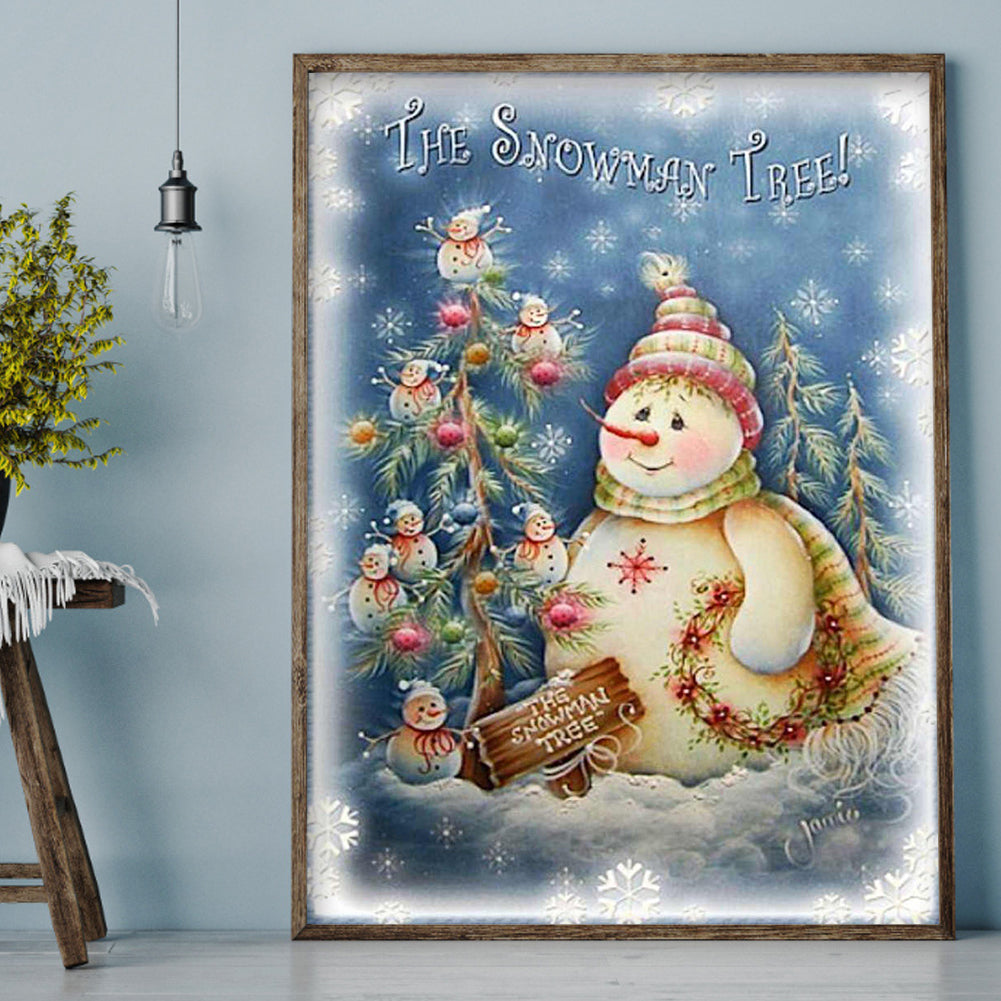 Snowman - Full Round Drill Diamond Painting 30*40CM