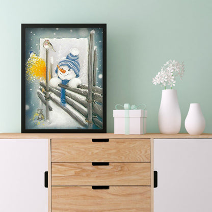 Snowman - Full Round Drill Diamond Painting 30*40CM