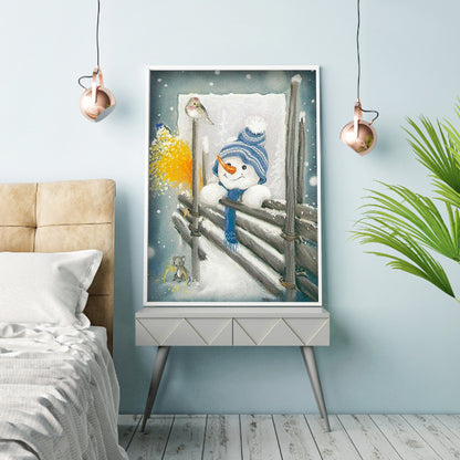 Snowman - Full Round Drill Diamond Painting 30*40CM