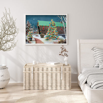 Christmas Tree - Full Round Drill Diamond Painting 40*30CM