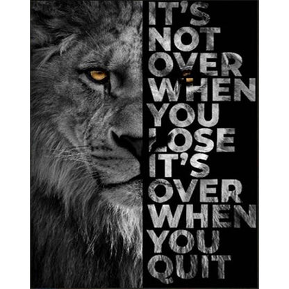 Letters Lion - Full Round Drill Diamond Painting 40*50CM