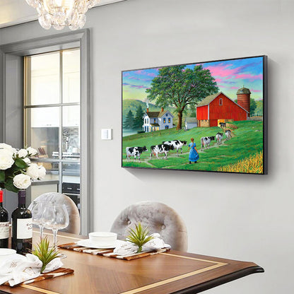 Village Street - Full Round Drill Diamond Painting 40*30CM