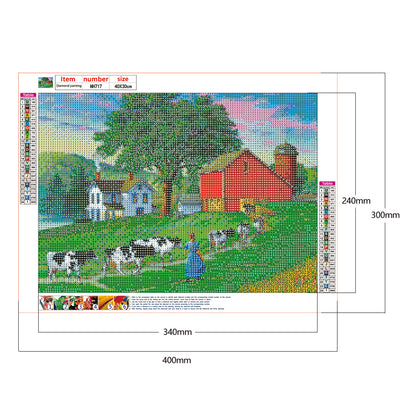 Village Street - Full Round Drill Diamond Painting 40*30CM