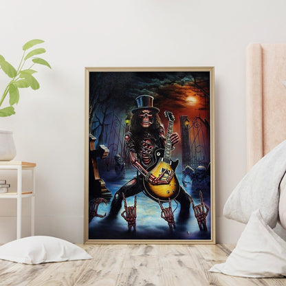 Skeleton Guitarist - Full Round Drill Diamond Painting 30*40CM
