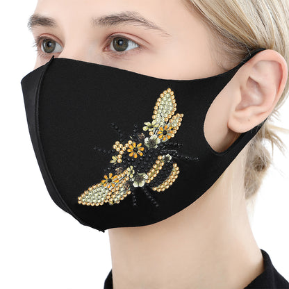 DIY Partial Diamond Painting Mask with Chain Kit Mosaic Decorative Masks