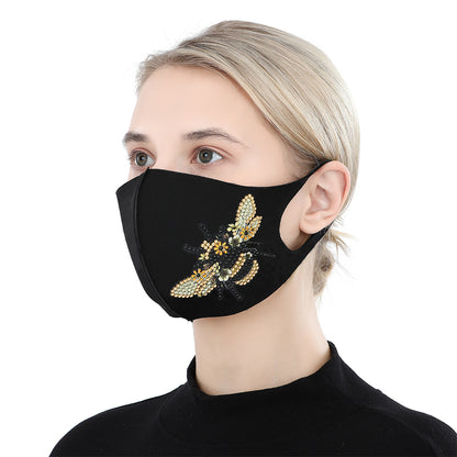 DIY Partial Diamond Painting Mask with Chain Kit Mosaic Decorative Masks