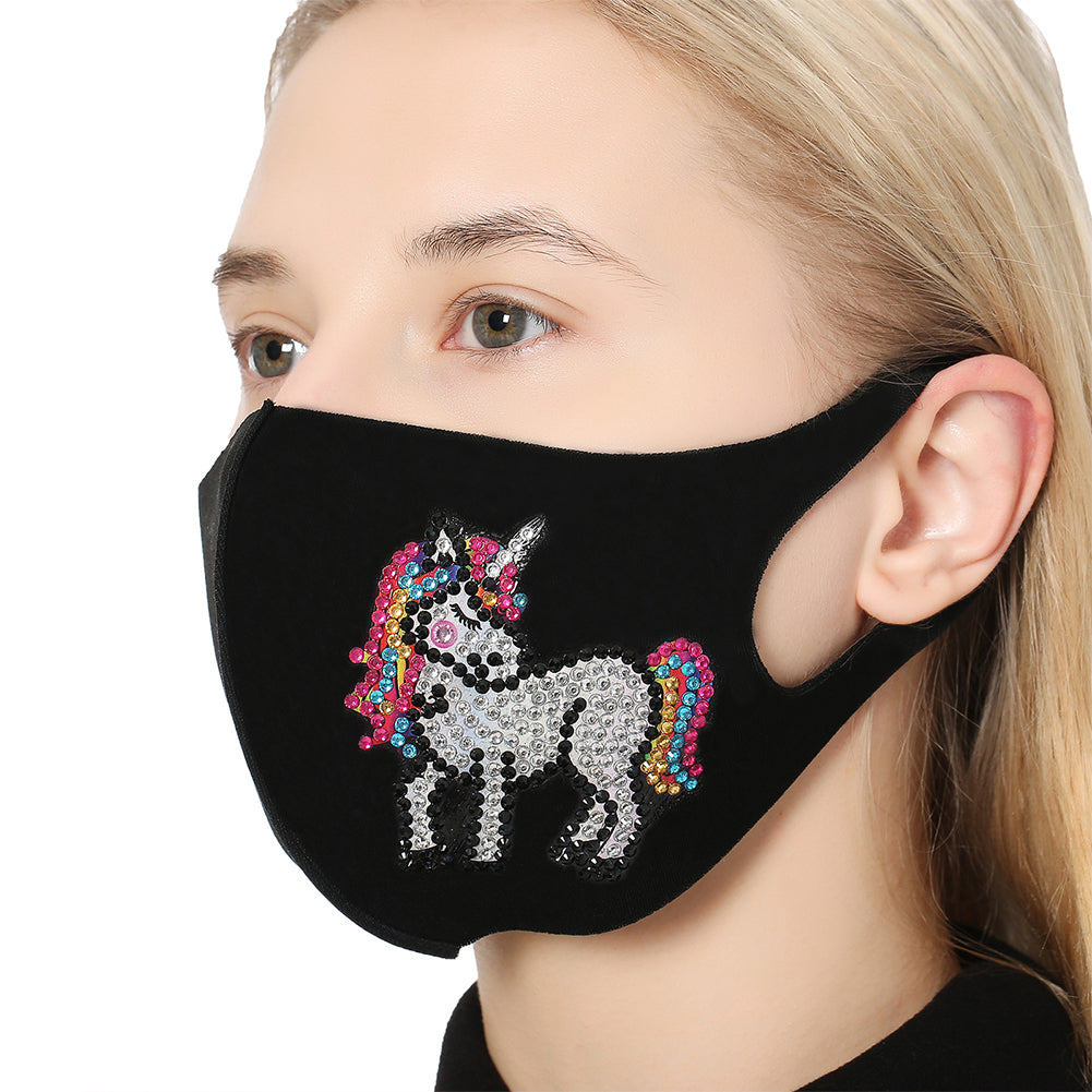 DIY Partial Diamond Painting Mask with Chain Kit Mosaic Decorative Masks