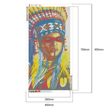 Indian Woman - Full Square Drill Diamond Painting 45*85CM