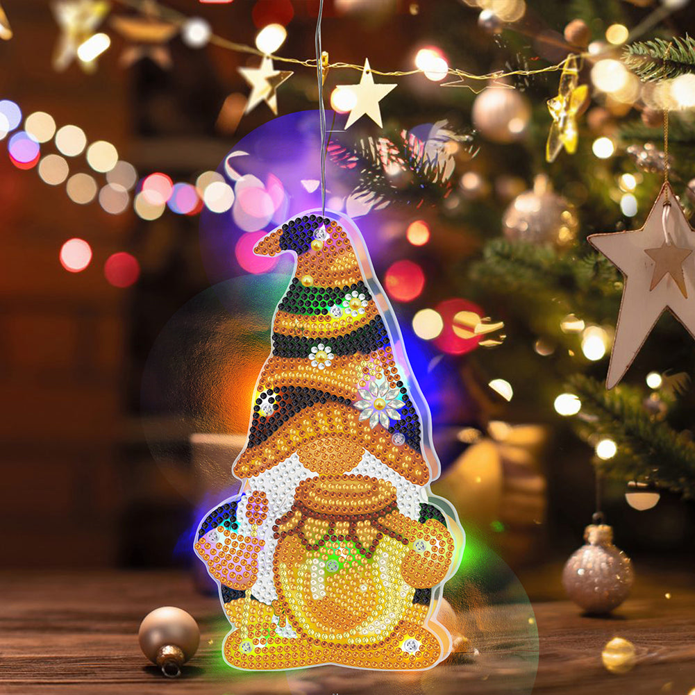 LED Night Hanging Light Goblin Diamond Painting Lamp Christmas Ornaments