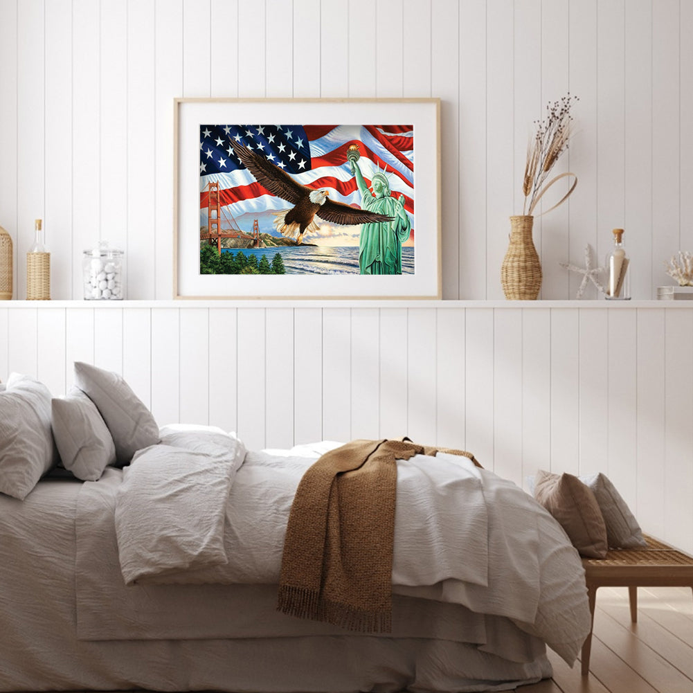 Statue of Liberty - Full Round Drill Diamond Painting 45*35CM