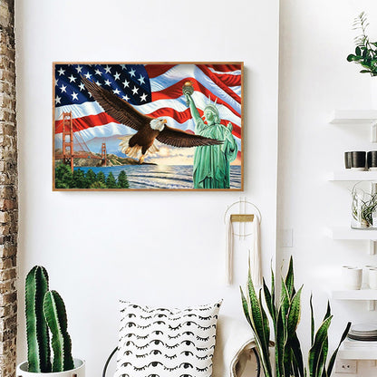 Statue of Liberty - Full Round Drill Diamond Painting 45*35CM